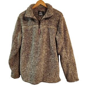 Alpine Sherpa 1/4 zip pullover men's medium putty